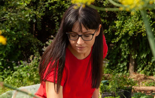 Ellen Mary in her allotment