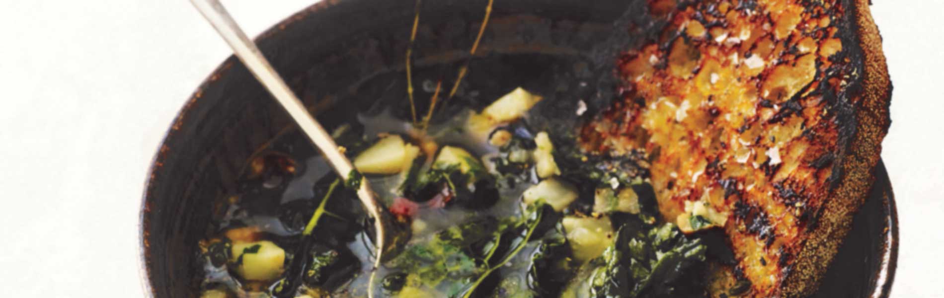 Gill Meller: Cobnut & Celeriac Soup with Kale, Parsley & Olive Oil