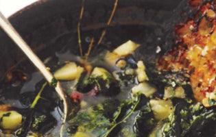 Gill Meller: Cobnut & Celeriac Soup with Kale, Parsley & Olive Oil