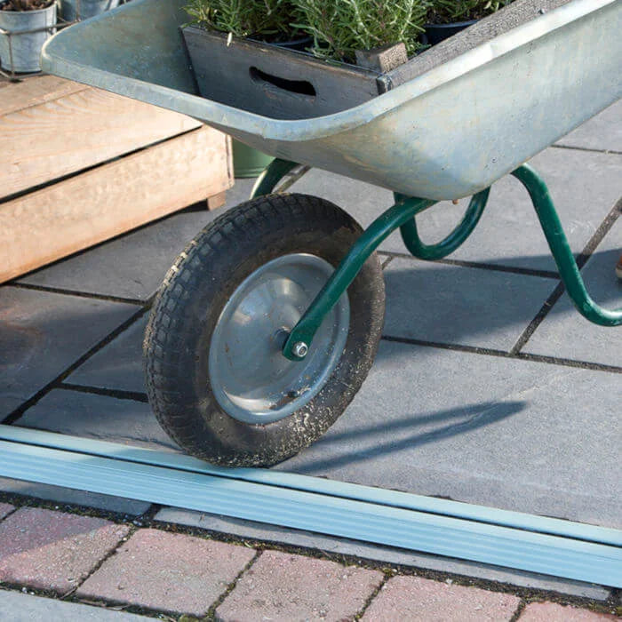 Low access for wheelbarrows and wheelchairs