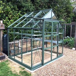 Freshly installed 8x6 Classic on top of shingle