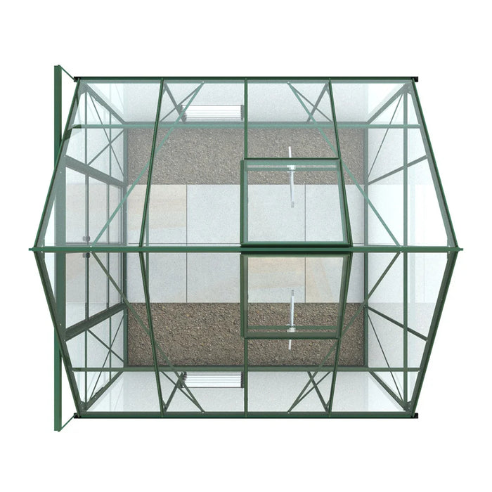 Aerial view showing roof vent positioning 