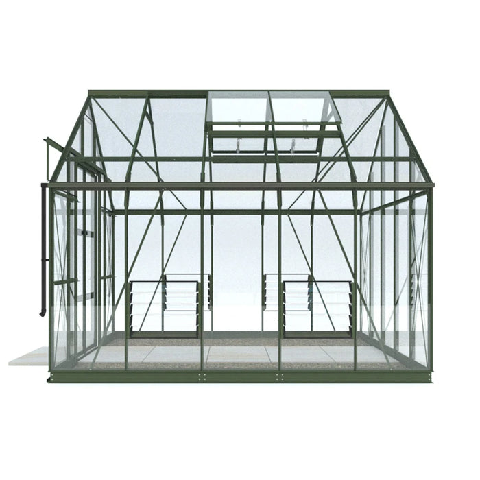 Side profile showing positioning of louvre vents