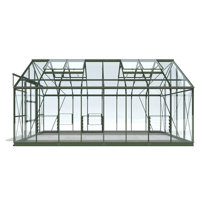 Side profile showing roof vent and louvre vent positioning