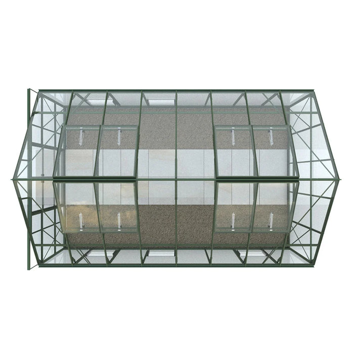 Aerial view of Rhino 10ft wide greenhouse