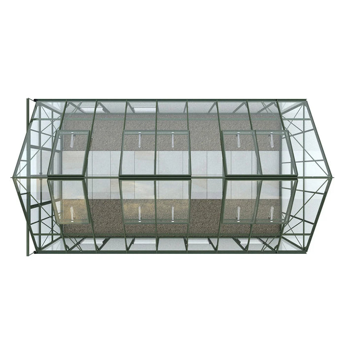 aerial view of roof vent positioning