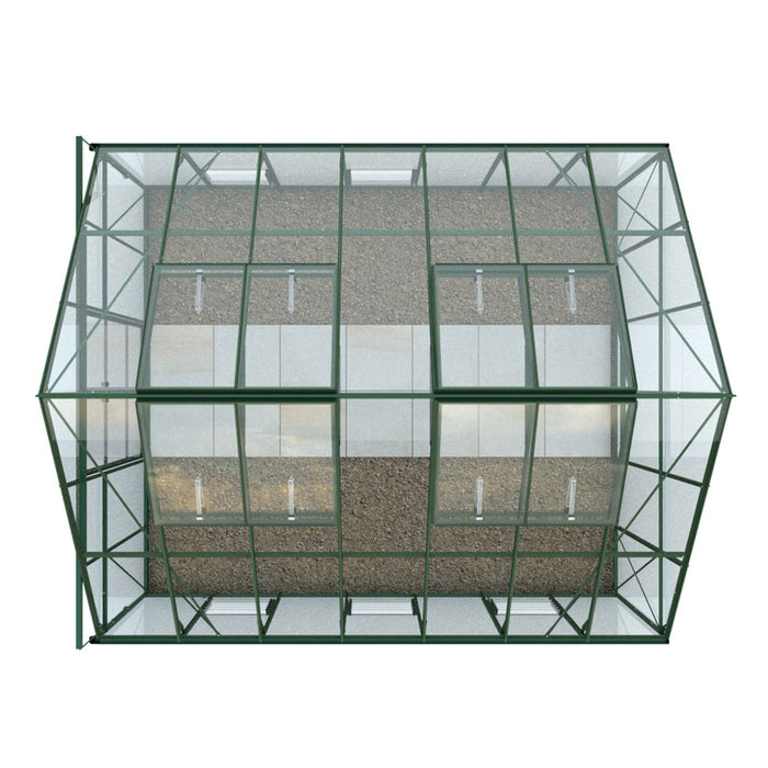 Aerial view of 12x14 greenhouse