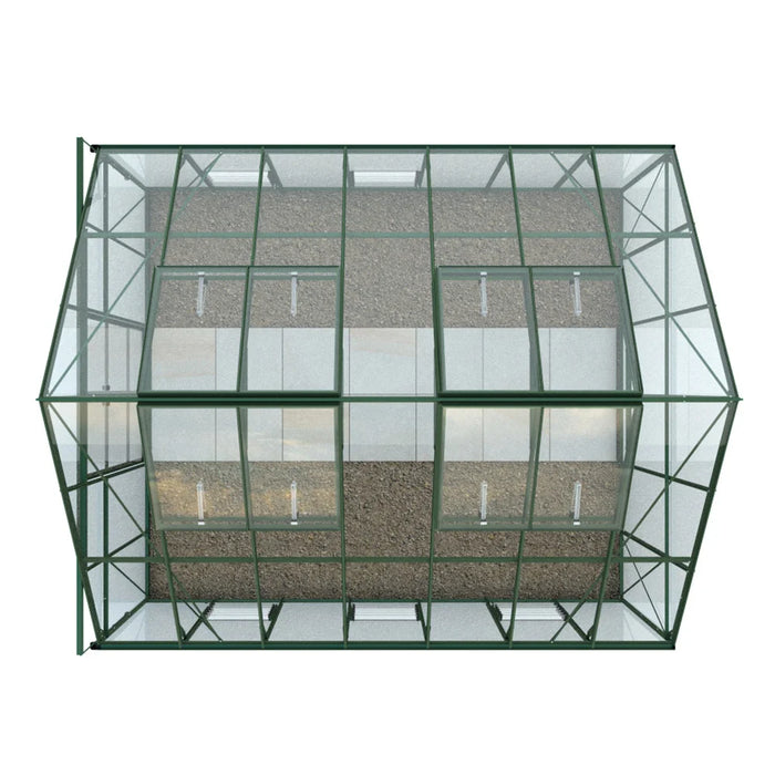 Aerial view of 12x14 greenhouse