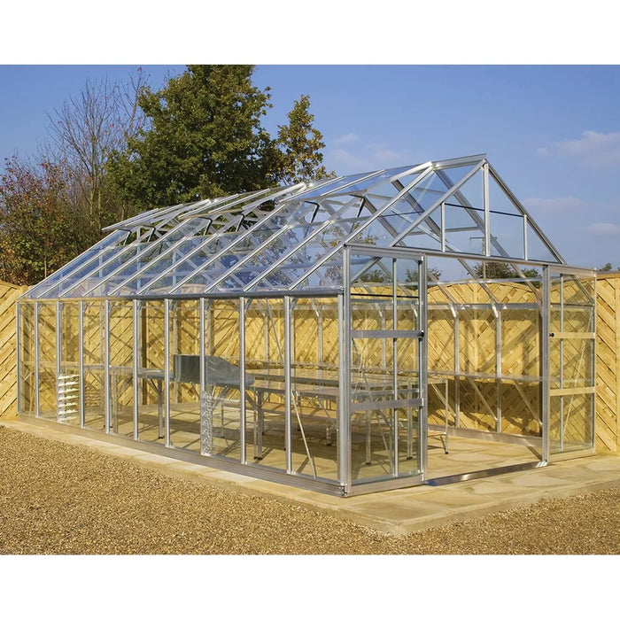 12x20 aluminium greenhouse on concrete base