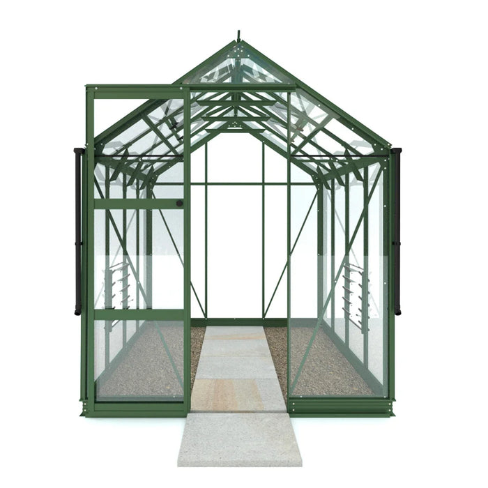 Front view showing single door on 6ft wide premiums