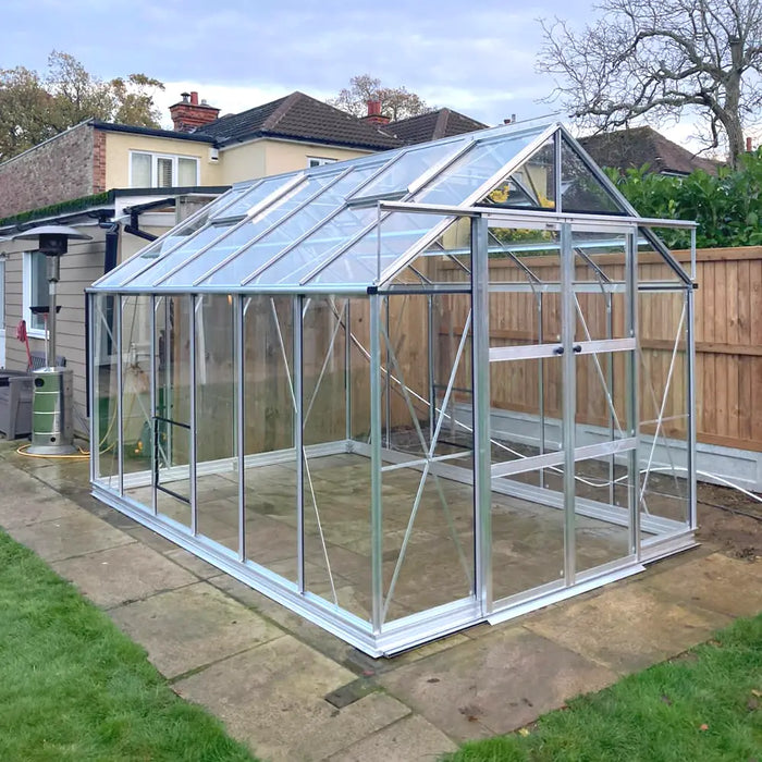Rhino plain aluminium 8x12 on paving slabs