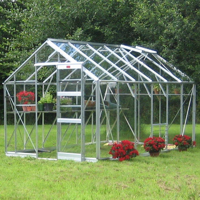 Elite Belmont 8x10 - Plain Aluminium With Horticultural Glass