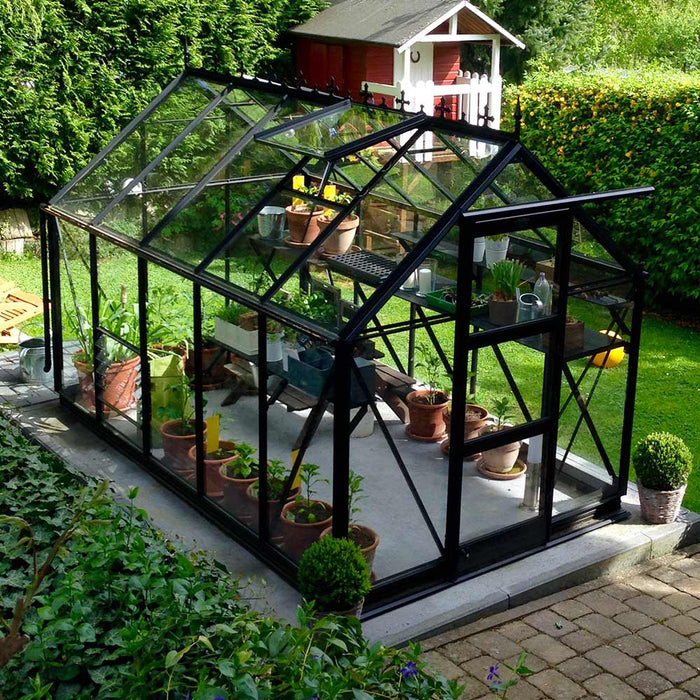 Elite Craftsman 6x10 - Plain Aluminium With Horticultural Glass