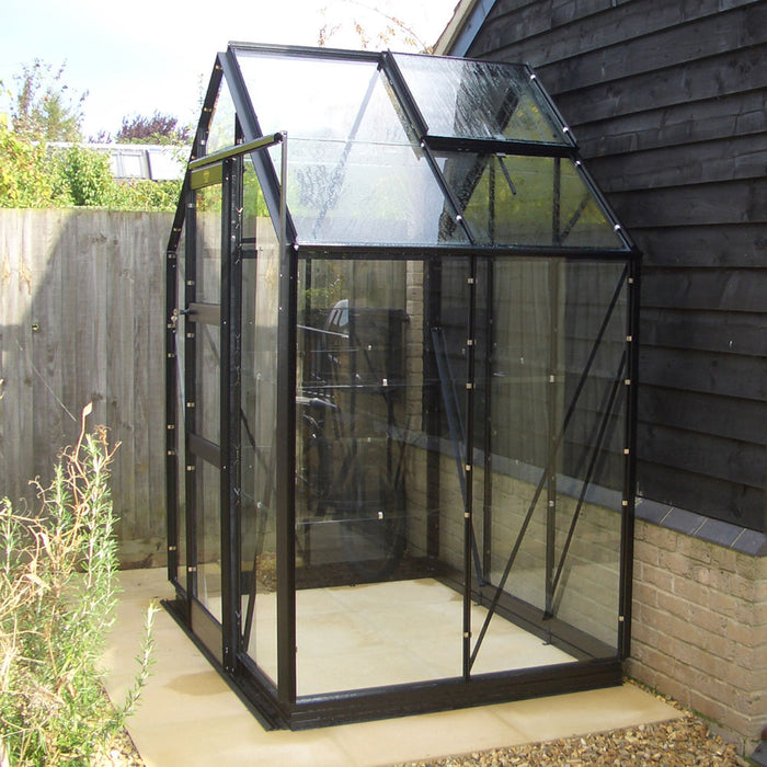 Elite Craftsman 6x4 - Plain Aluminium With Toughened Glass Large Pane