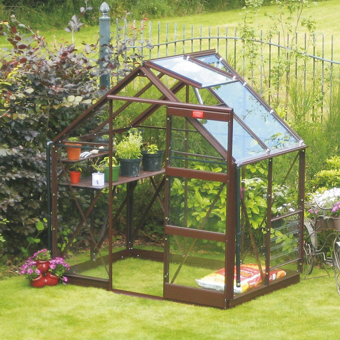 Elite Craftsman 6x4 - Plain Aluminium With Horticultural Glass