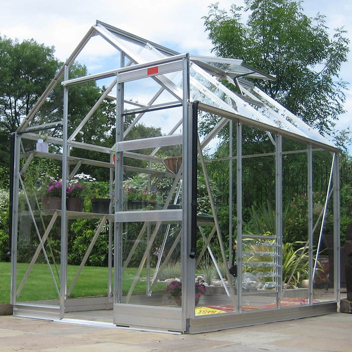 Elite High Eave 6x10 - Coloured With Toughened Glass Large Pane