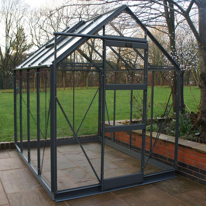 Elite High Eave 6x10 - Coloured With Toughened Glass Large Pane