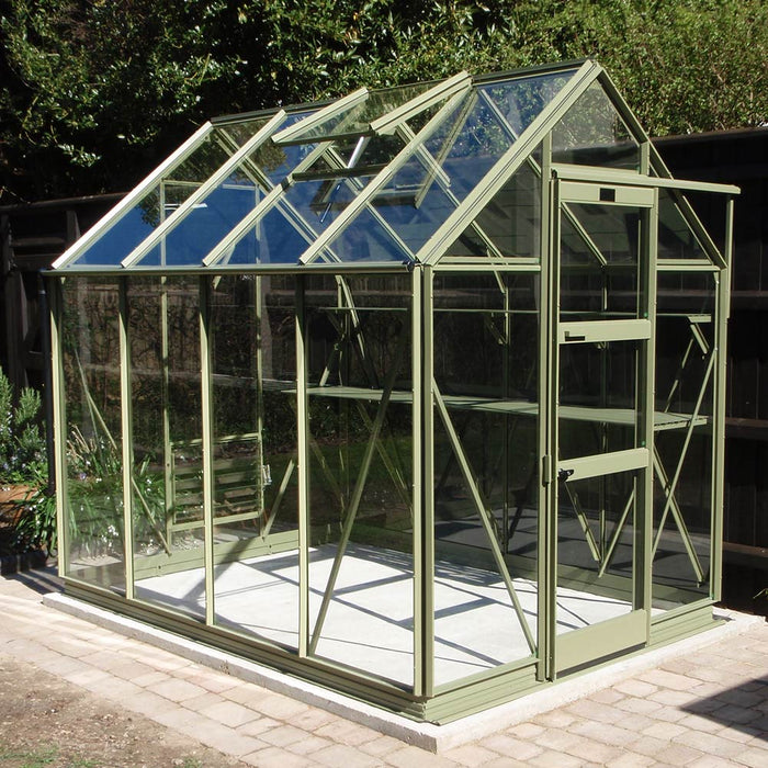 Elite High Eave 6x4 - Coloured With Toughened Glass Large Pane