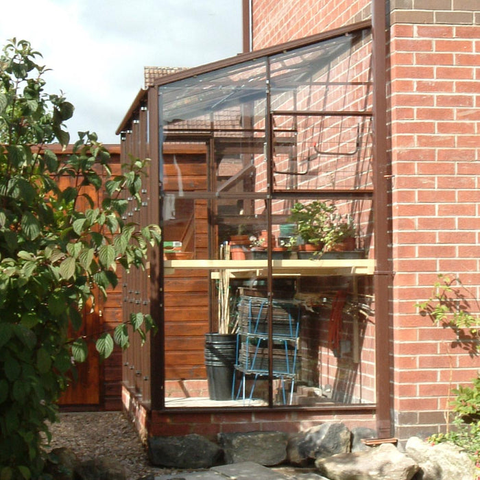Elite Kensington 4x8 - Plain Aluminium With Horticultural Glass