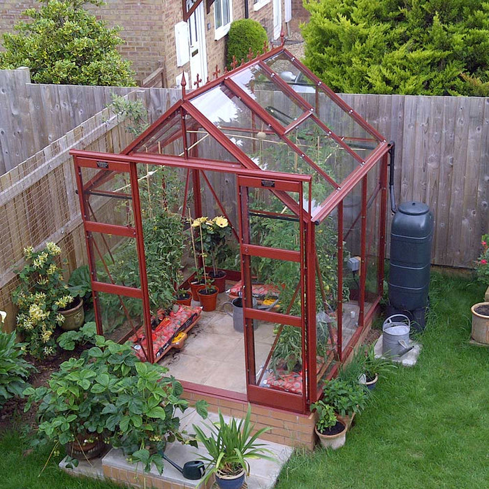 Elite Streamline 5x4 - Plain Aluminium With Horticultural Glass