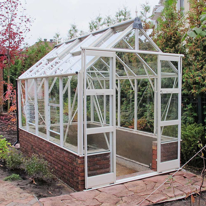 Elite Titan 6x12 - Plain Aluminium With Toughened Glass Large Pane