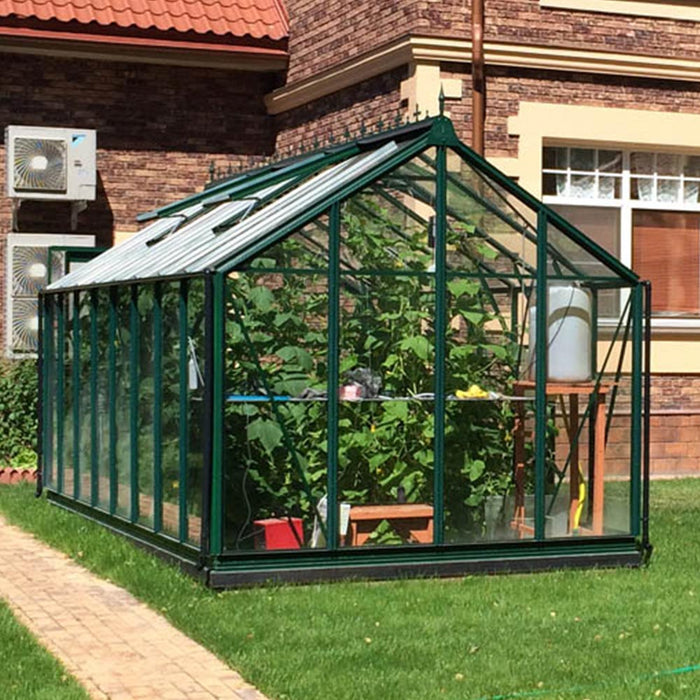 Elite Titan 8x6 - Plain Aluminium With Toughened Glass Large Pane